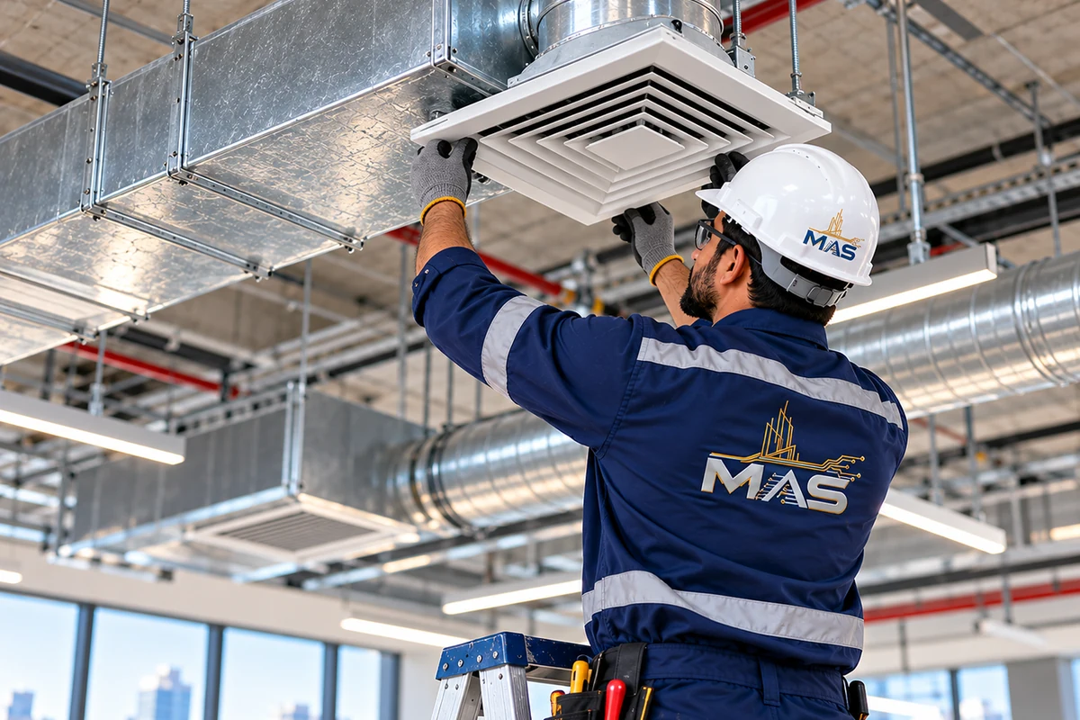 HVAC ductwork, ventilation and air-conditioning services